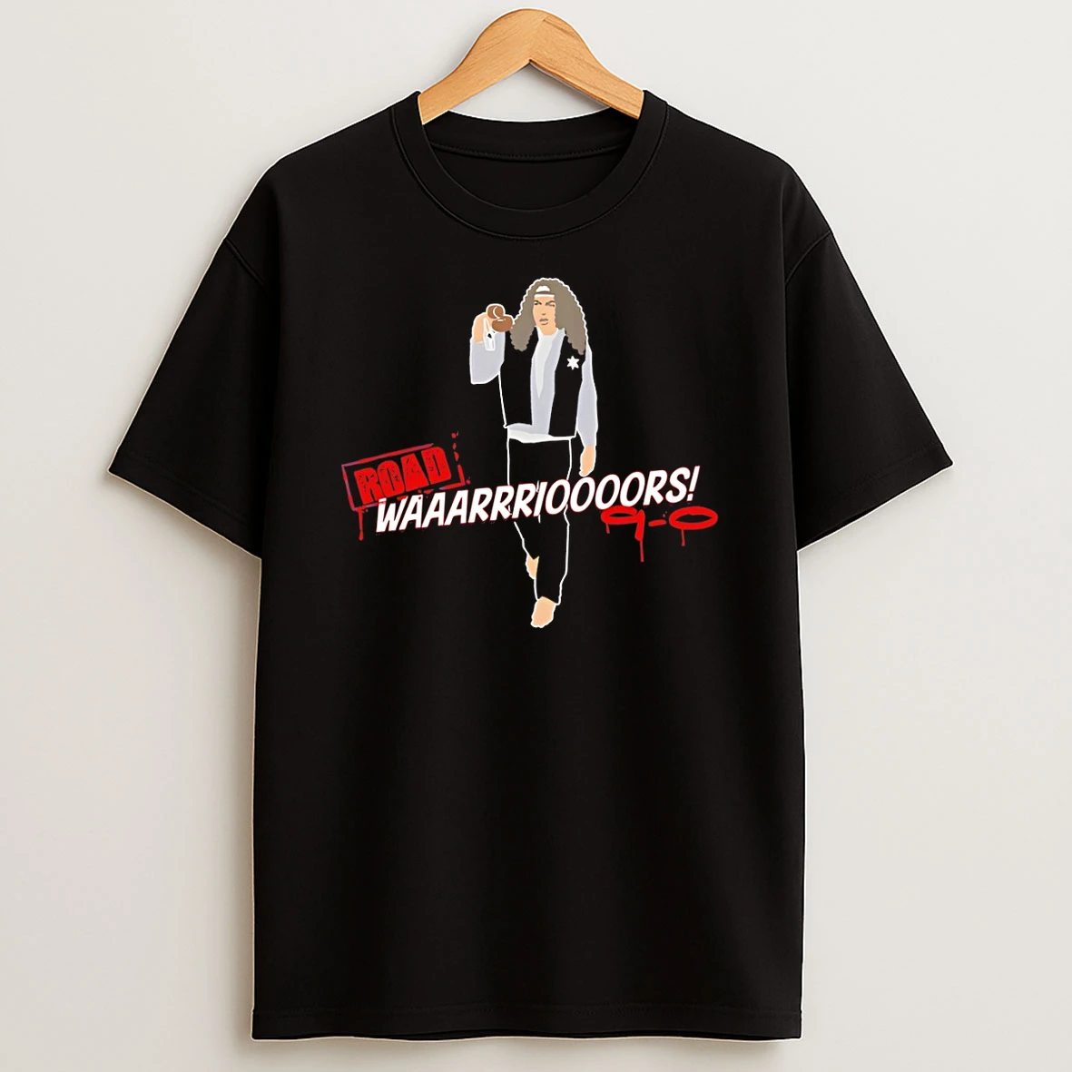 The Warriors Road Waaarrrioooors 9 0 Cartoon New England Patriots T Shirt