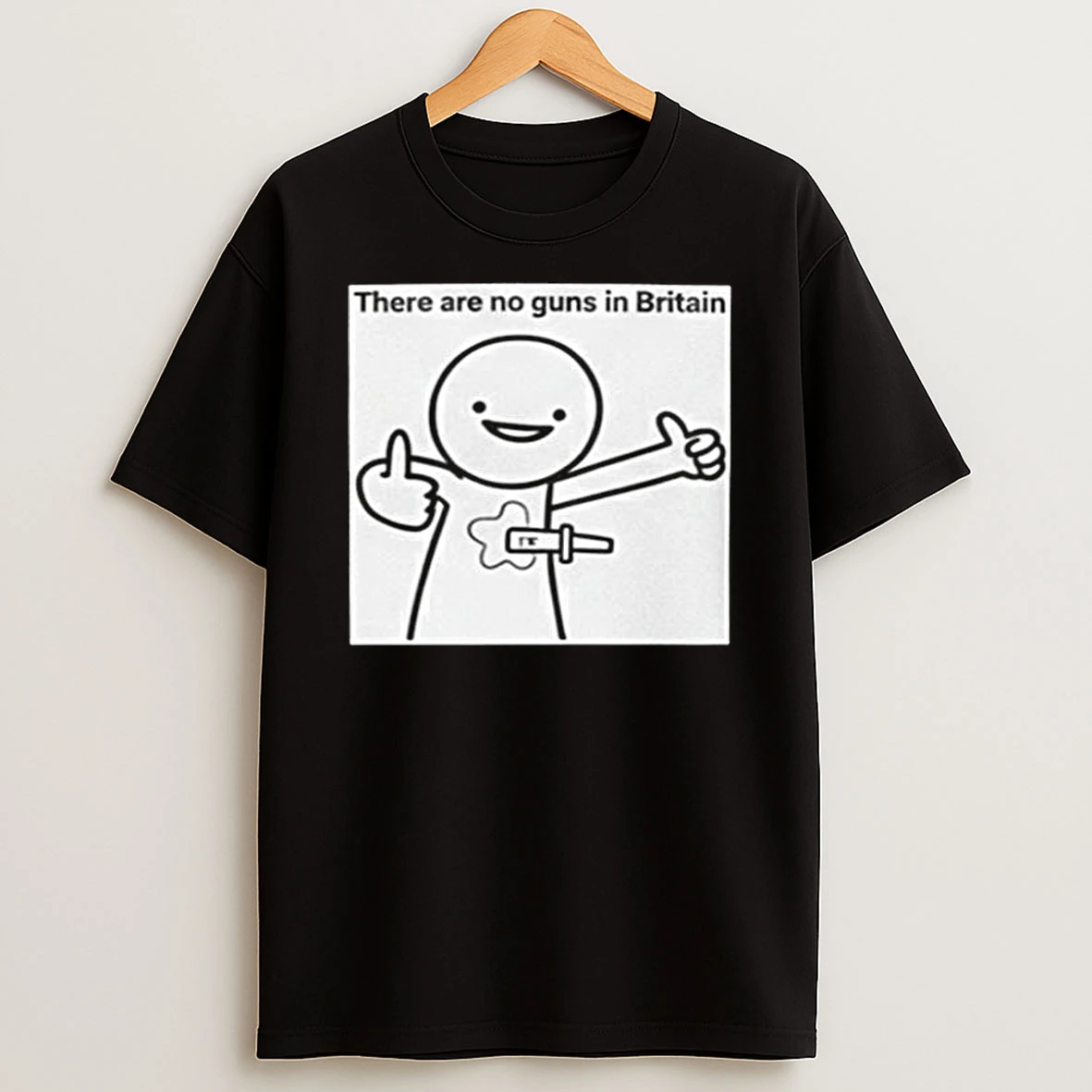 There Are No Guns In Britain T Shirt