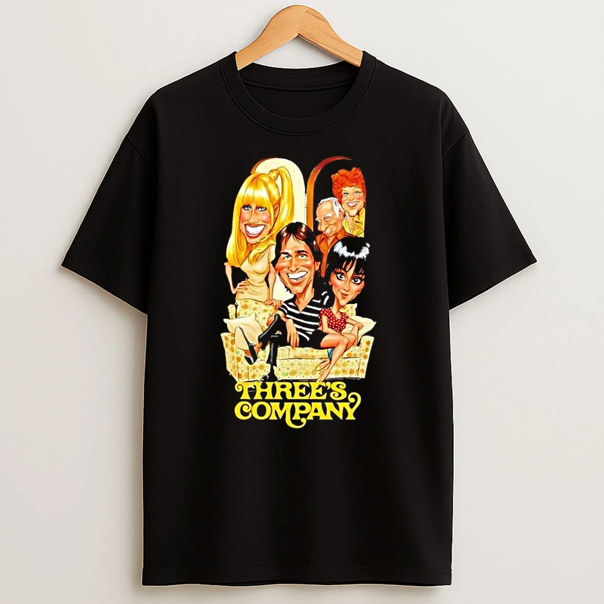 Threes Company 70s Caricature T Shirt
