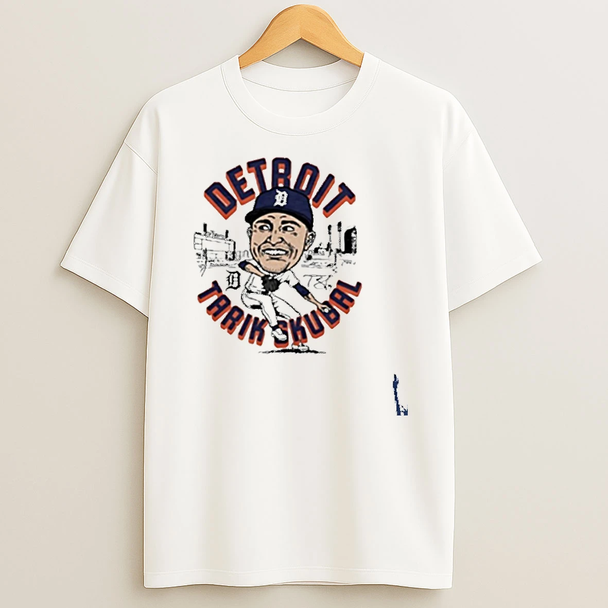 Tigers Tarik Skubal Player Signature Caricature T Shirt