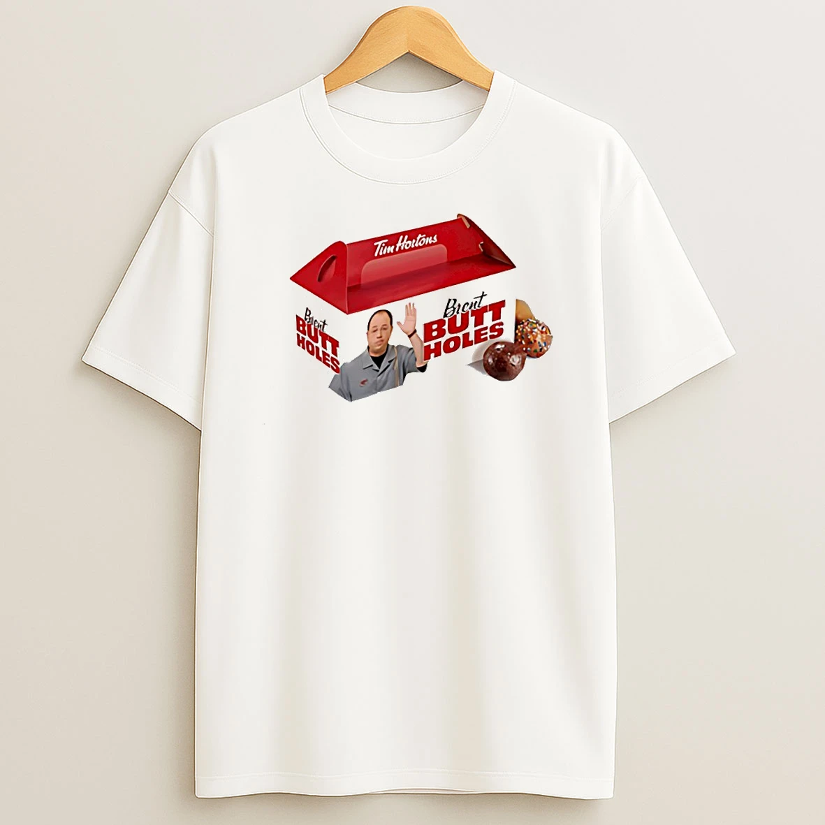 Tim Horton Brent Butt Holes Circle T Shirt