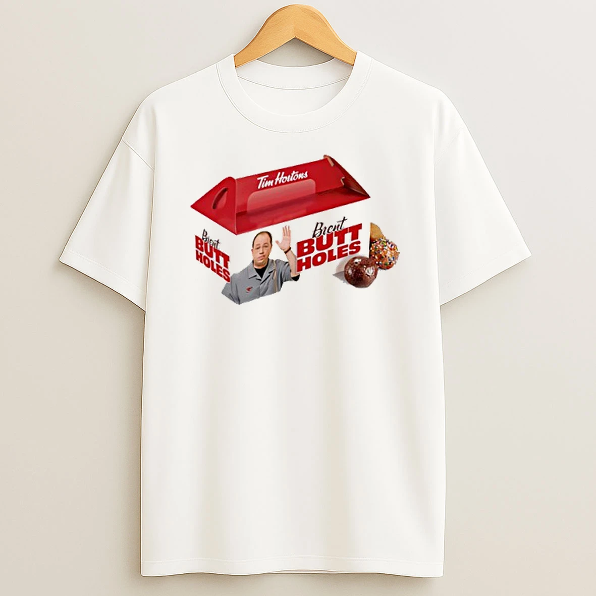 Tim Horton Brent Butt Holes Graphic T Shirt