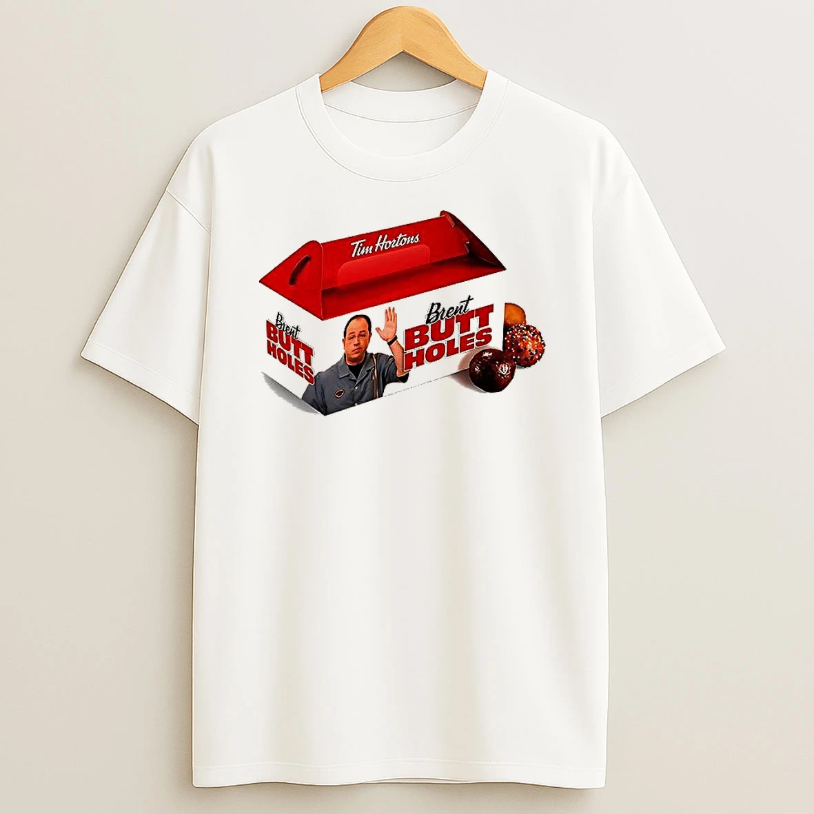Tim Hortons Brent Butt Holes Box Of Donuts T Shirt