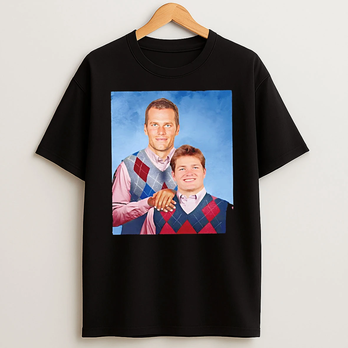 Tom Brady And Drake Maye New England Patriots Football Step Brothers Vintage T Shirt