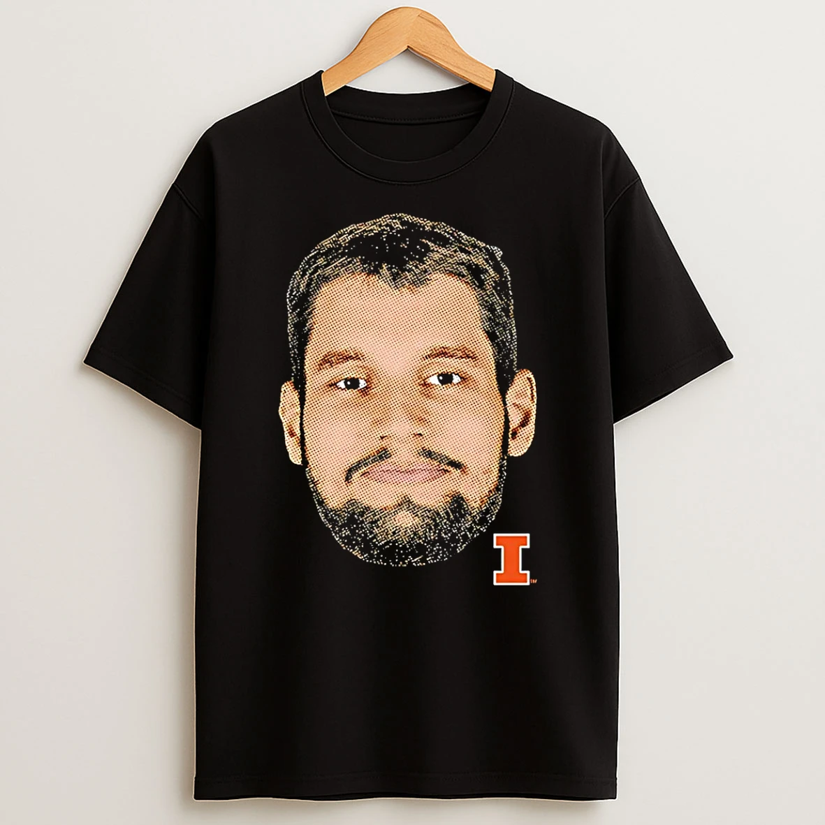Tomislav Ivisic Llinois Fighting Illini Portrait Big Head T Shirt