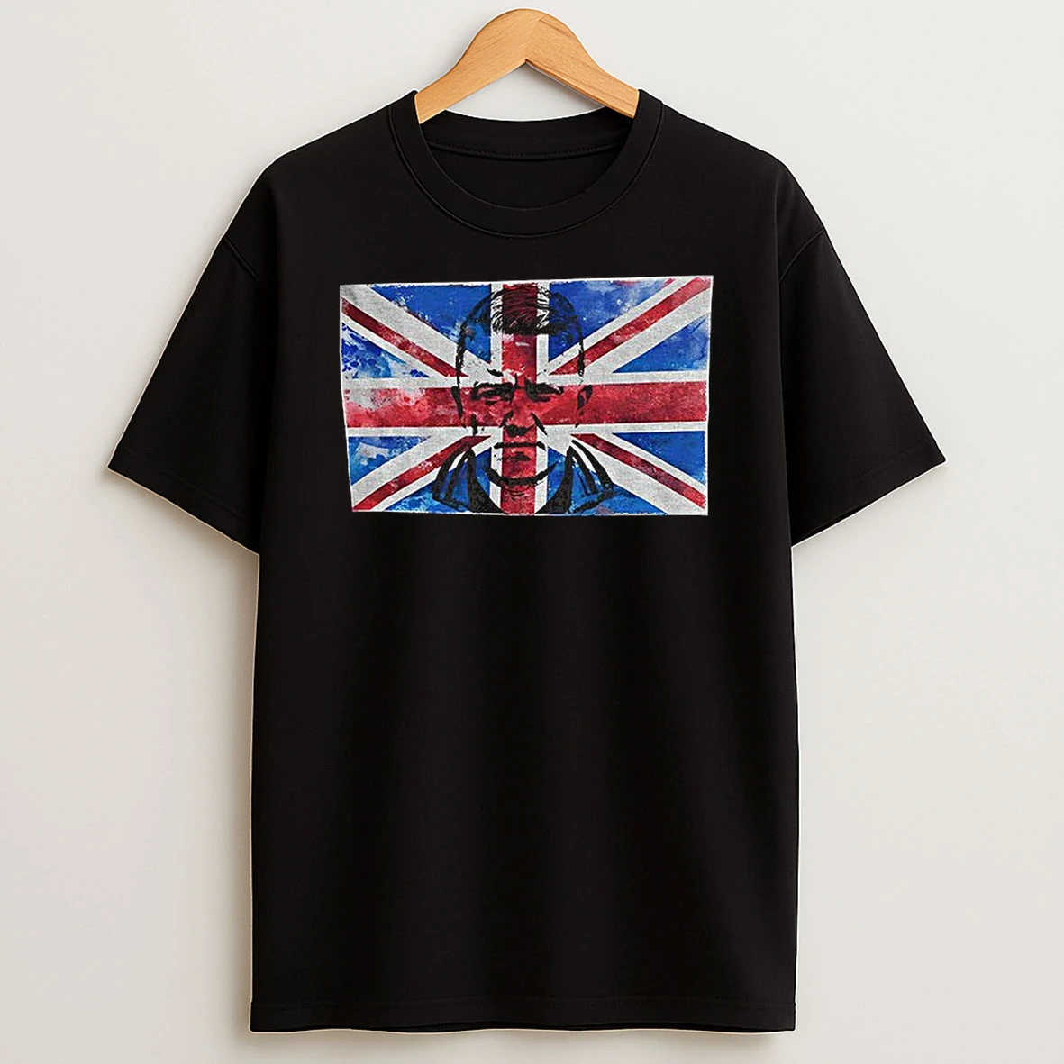 Tommy Robinson England Flag Vintage T Shirt