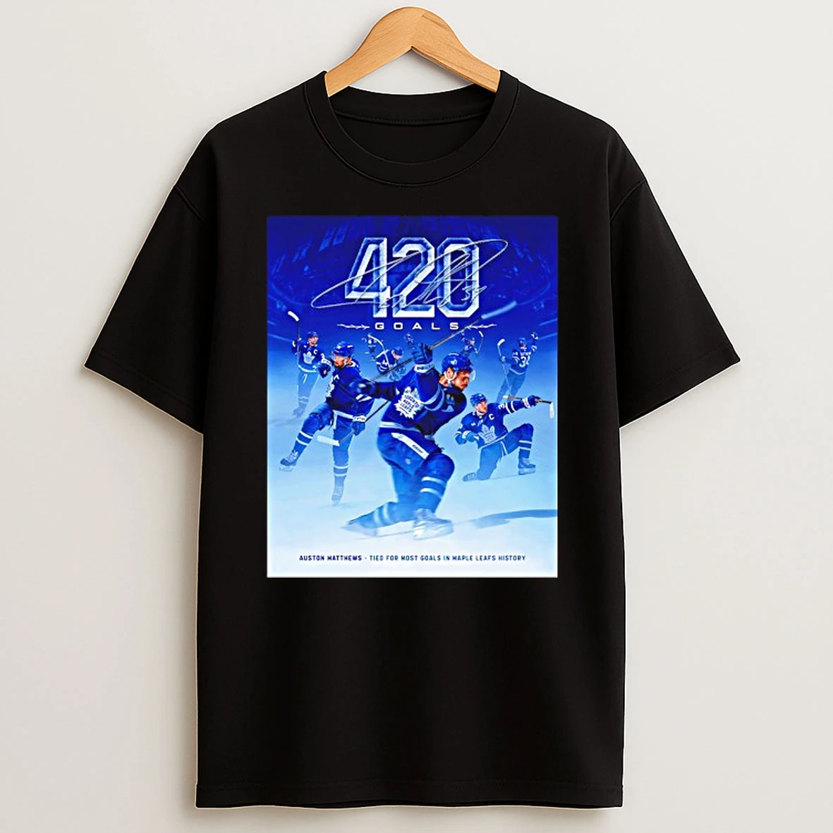 Toronto Maple Leafs 420 Goals Auston Matthews Signature T Shirt