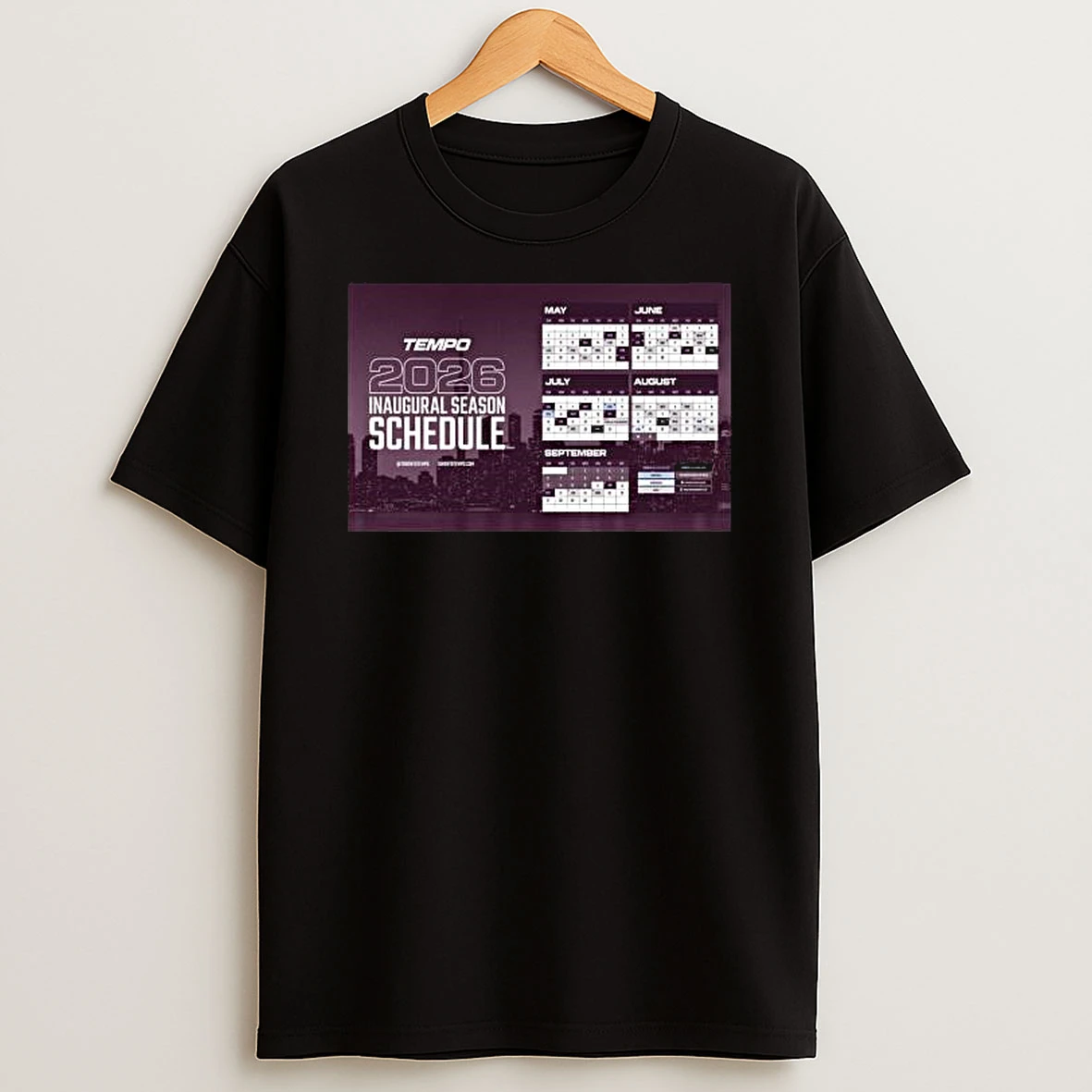 Toronto Tempo Basketball 2026 Ncaa Inaugural Season Schedule T Shirt