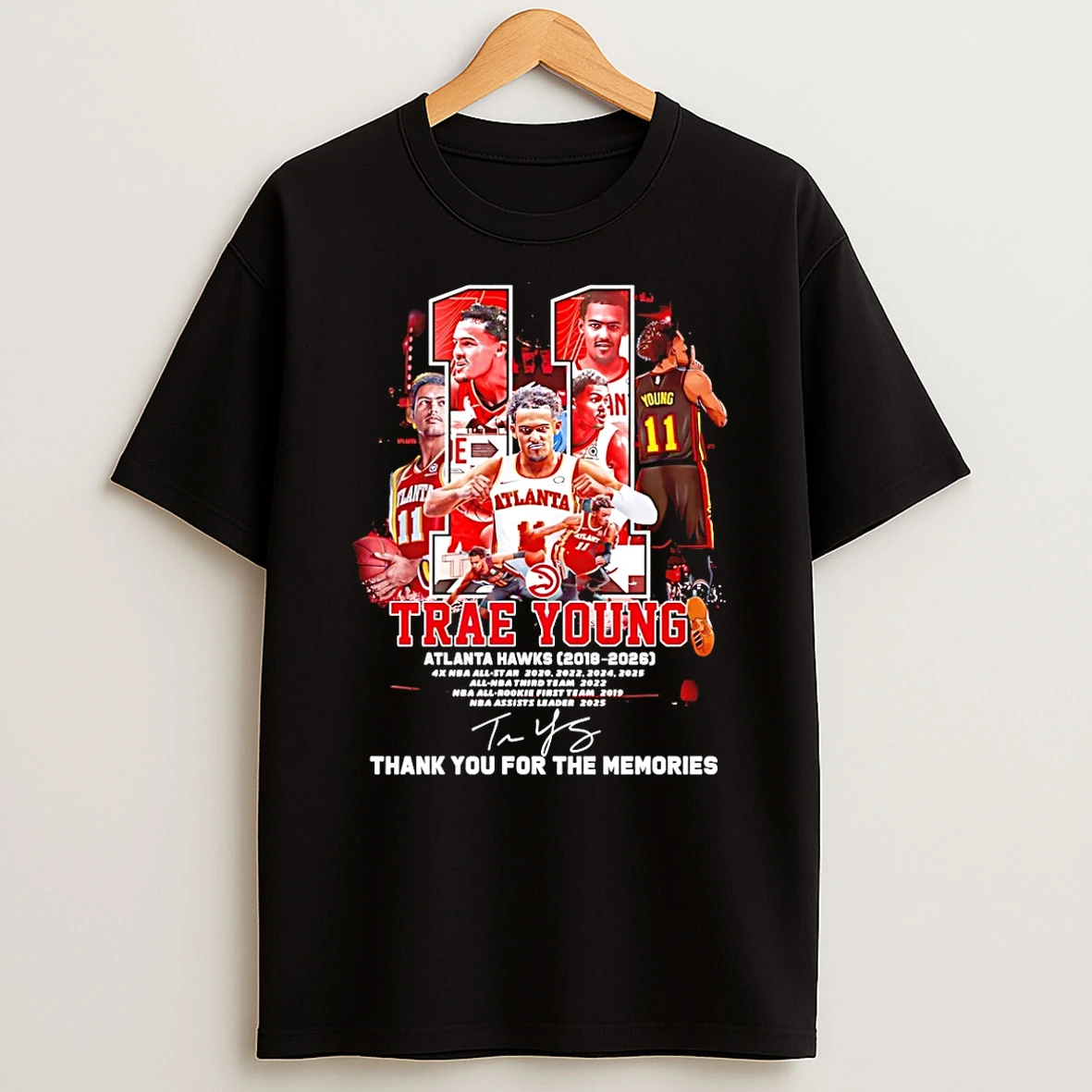 Trae Young Atlanta Hawks 2018 2026 Thank You For The Memories T Shirt
