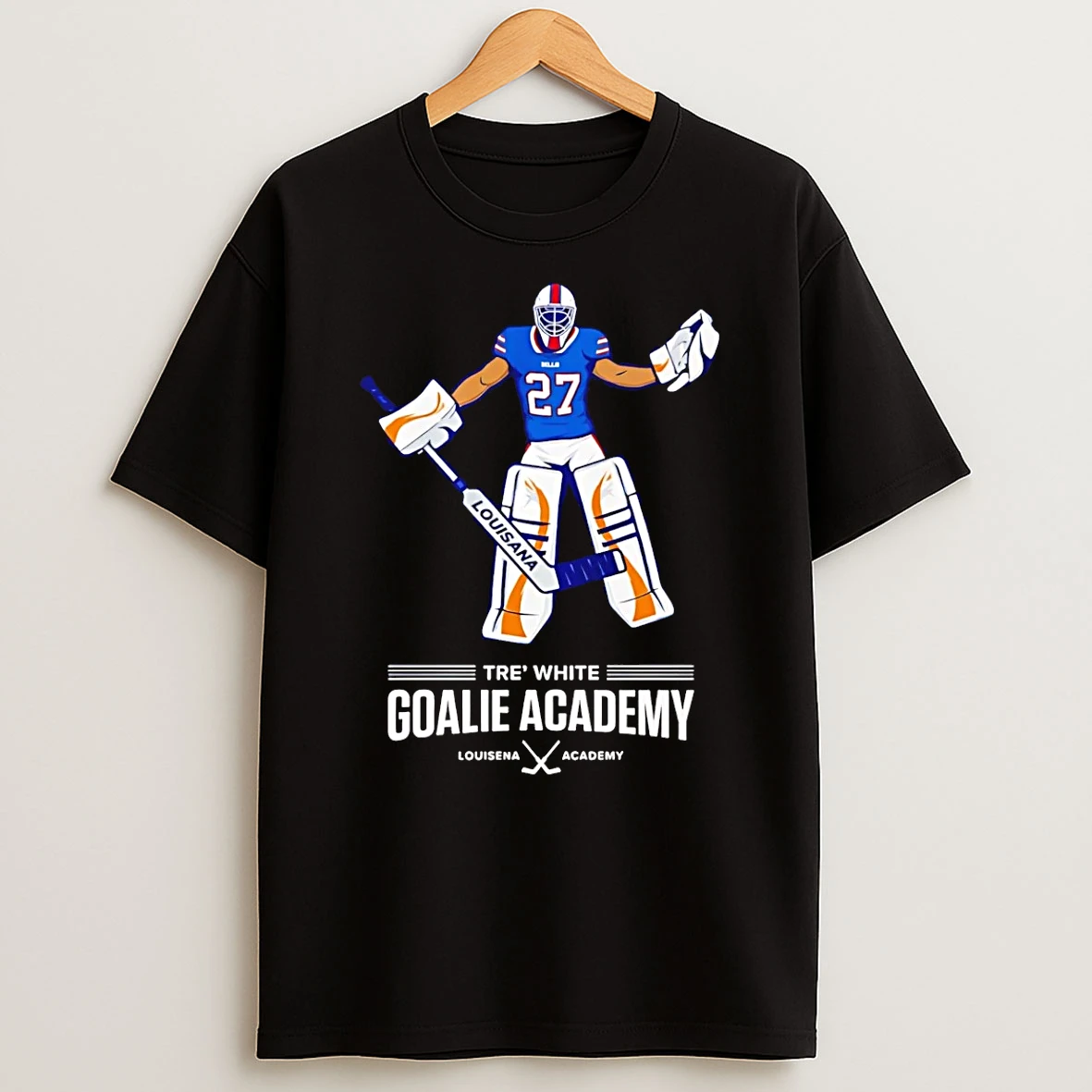 Tre White Goalie Academy Zero Goals Allowed Zero Games Played T Shirt