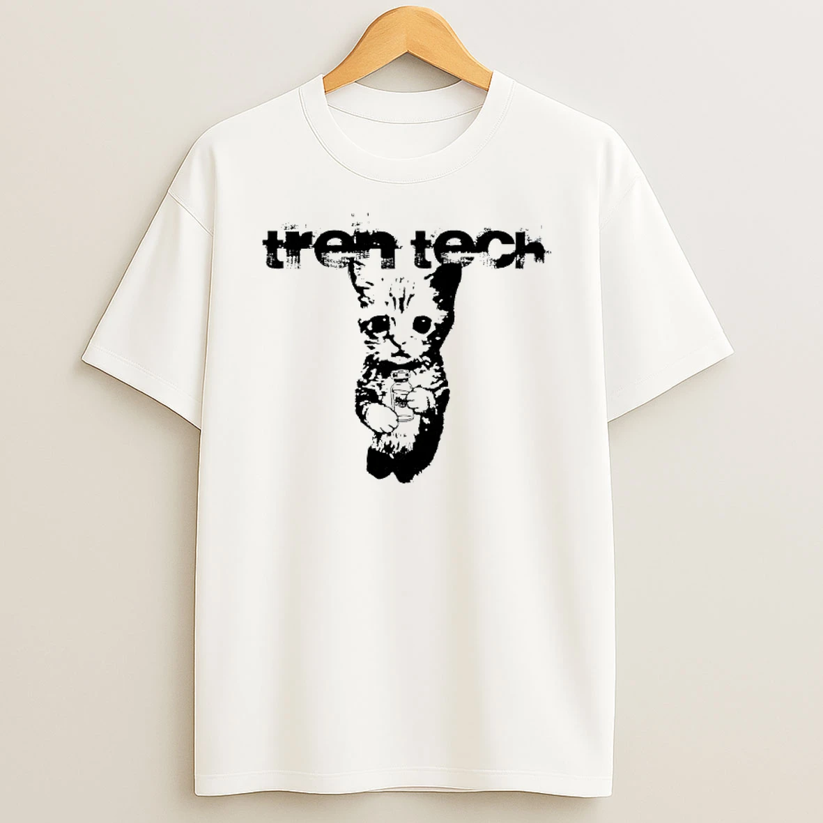 Tren Cat Graphic T Shirt