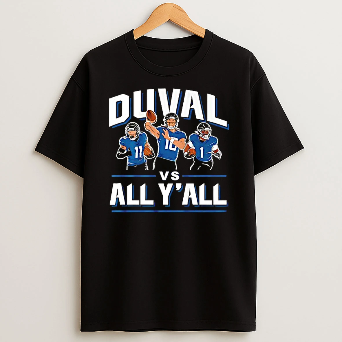 Trevor Lawrence Travis Etienne And Parker Washington Duval Vs All Yall T Shirt