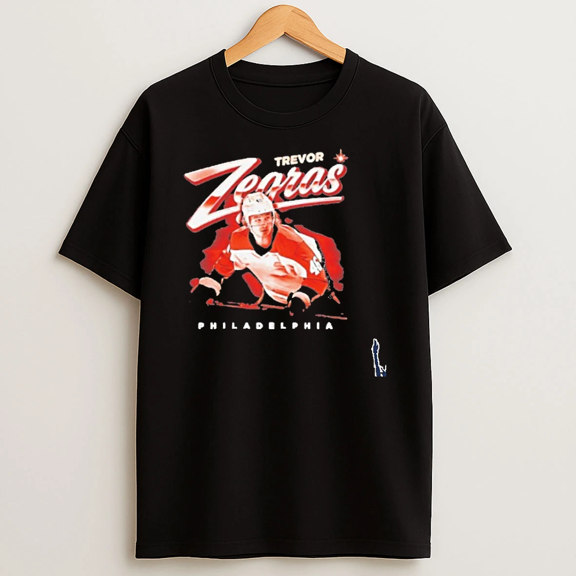 Trevor Zegras Philadelphia Flyers Player Bitmap T Shirt