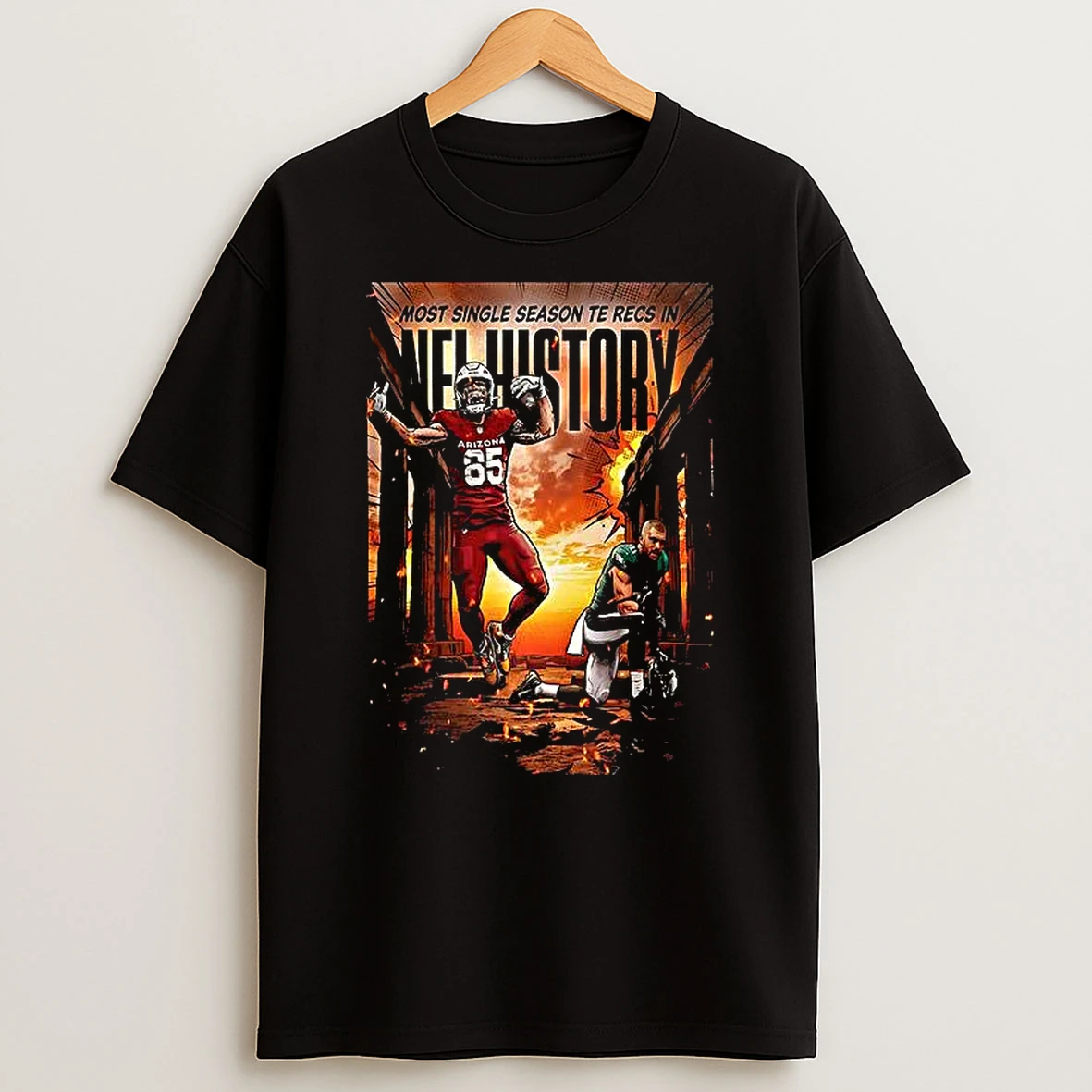 Trey Mcbride Most Single Season Te Recs In Nfl T Shirt