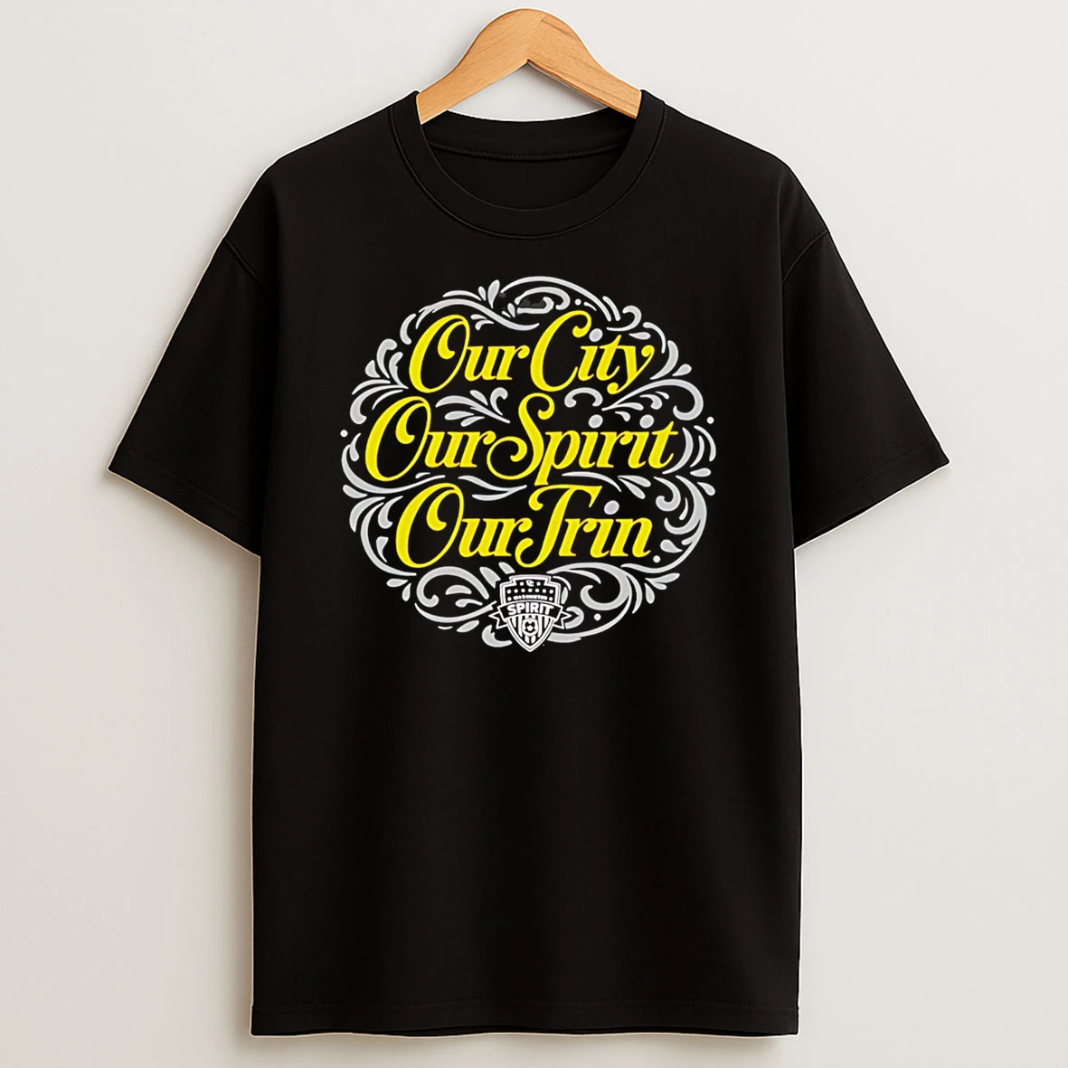 Trinity Rodman Washington Spirit Our City Script T Shirt