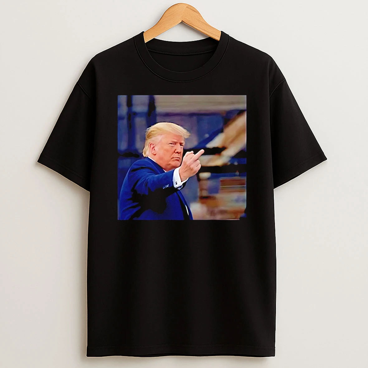 Trump Appears To Flip Off Protester In Detroit T Shirt