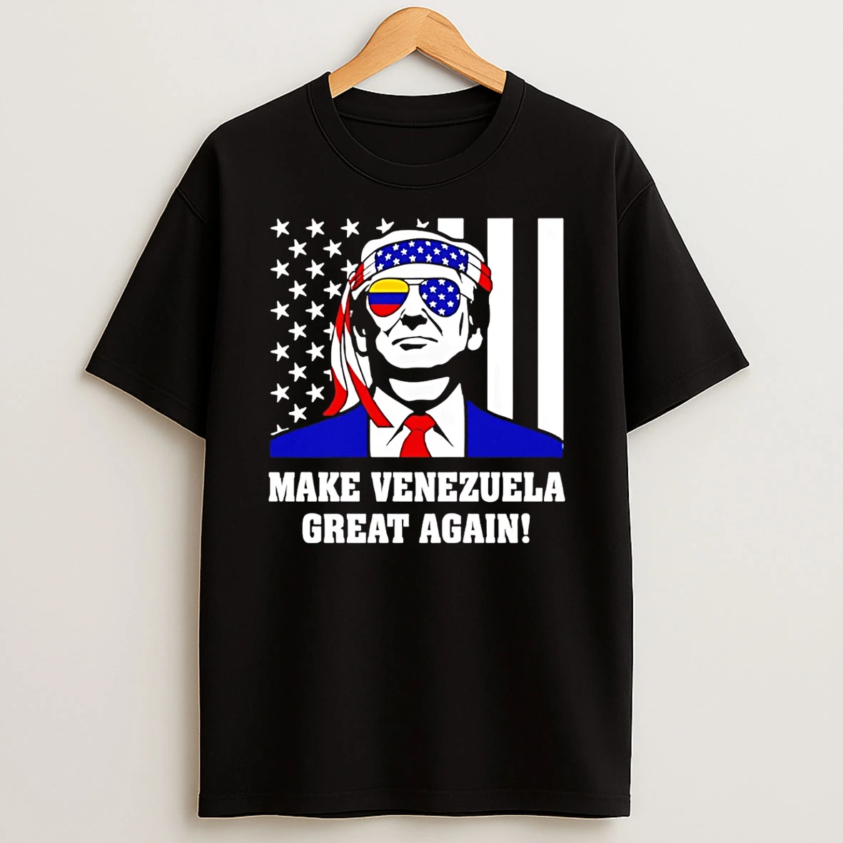 Trump Make Venezuela Great Again Usa Flag T Shirt