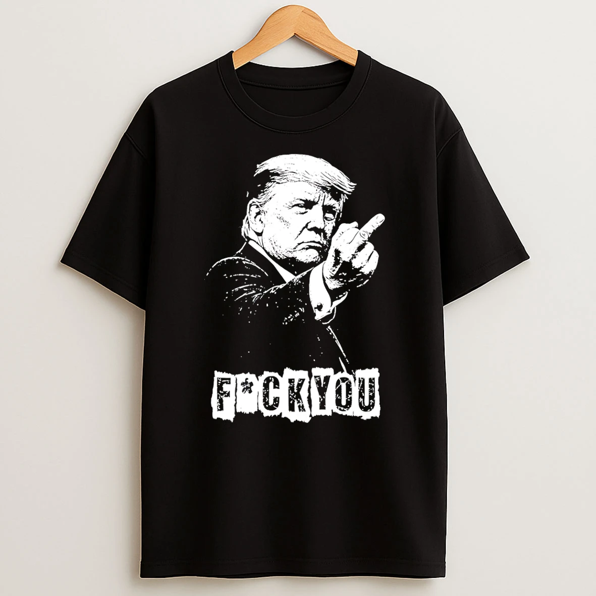 Trump Middle Finger 2026 Political Meme Trump Flipping The Bird T Shirt