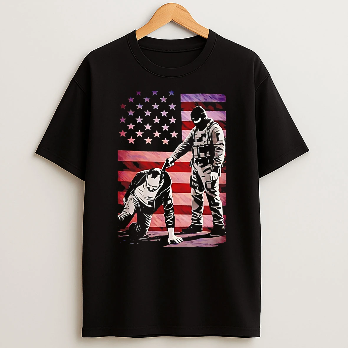 Trumps America Anti Ice Usa Flag T Shirt