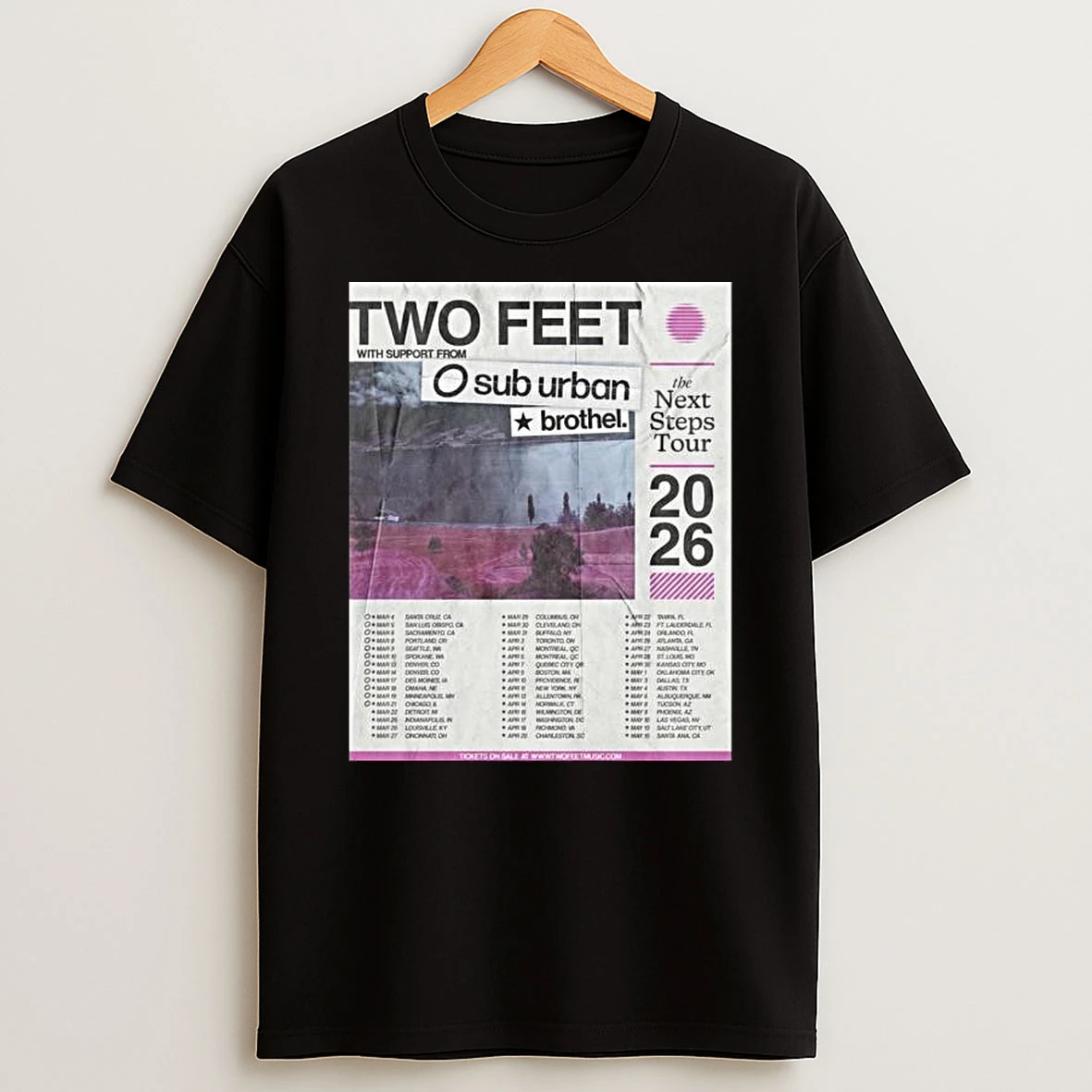 Two Feet The Next Steps Tour 2026 T Shirt