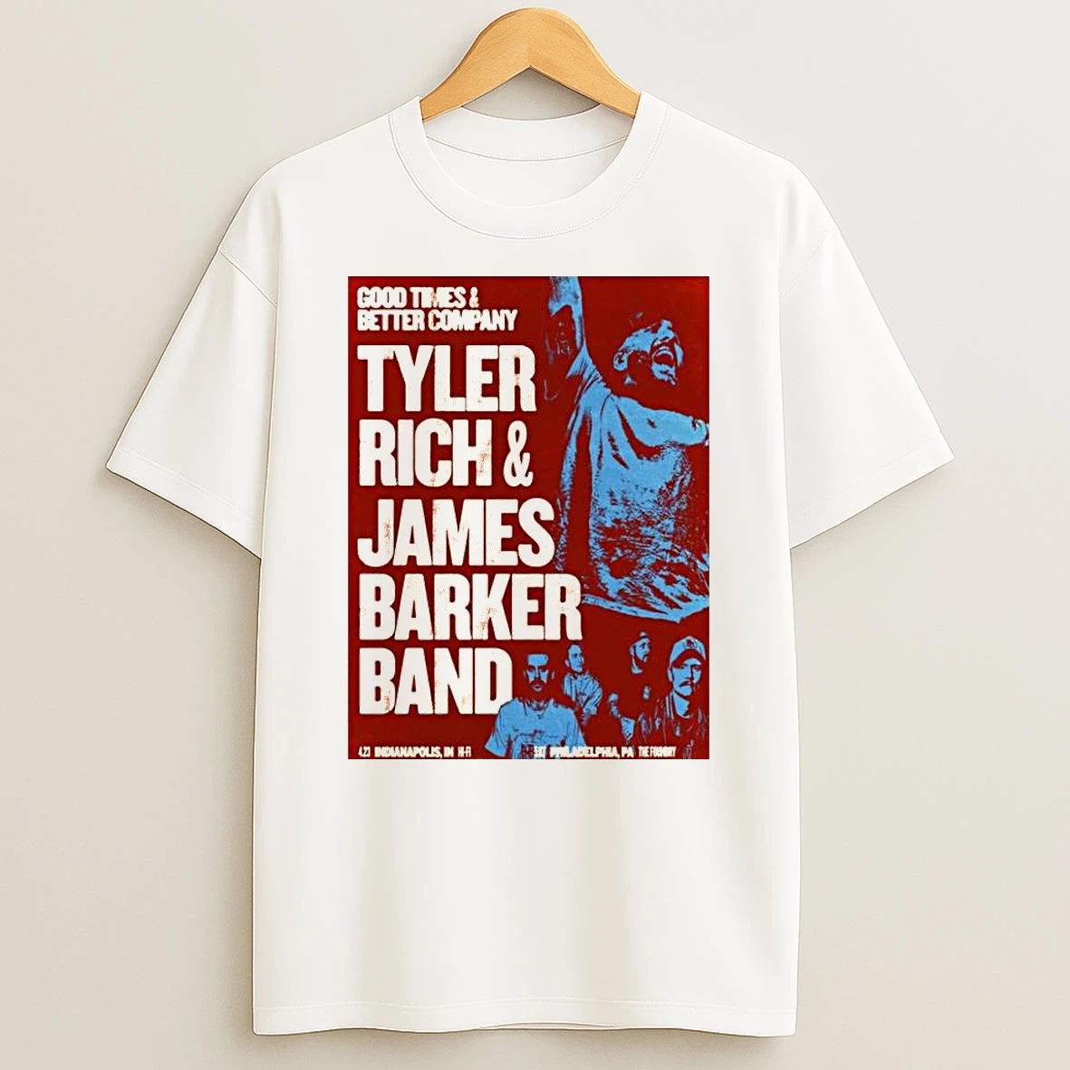 Tyler Rich James Barker Band Live 2026 T Shirt
