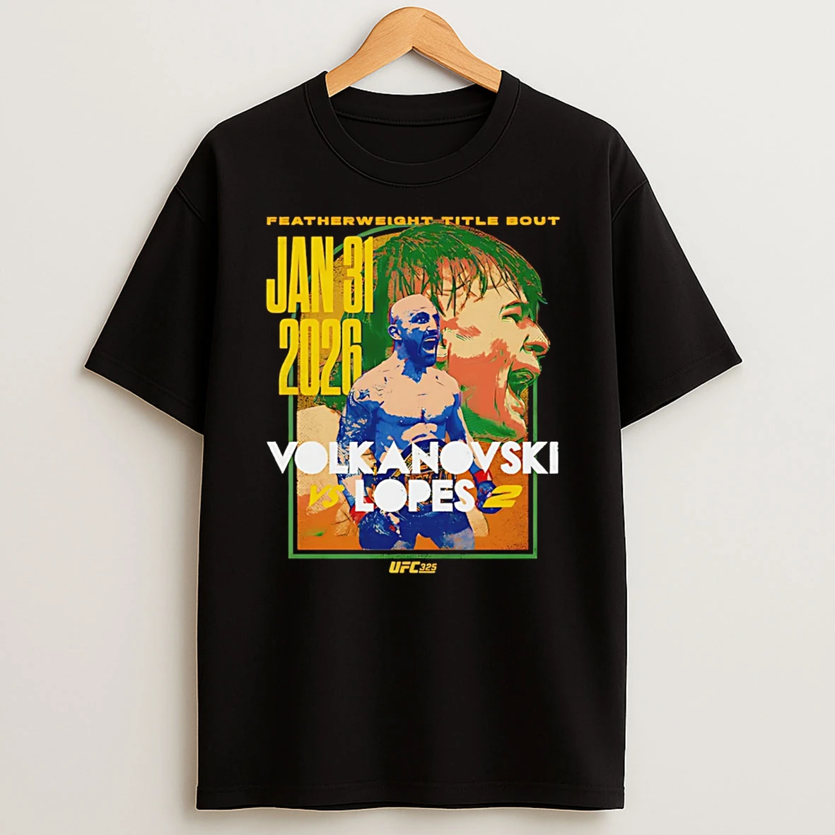 Ufc 325 Volkanovski Vs Lopes 2 Match Up 2026 T Shirt
