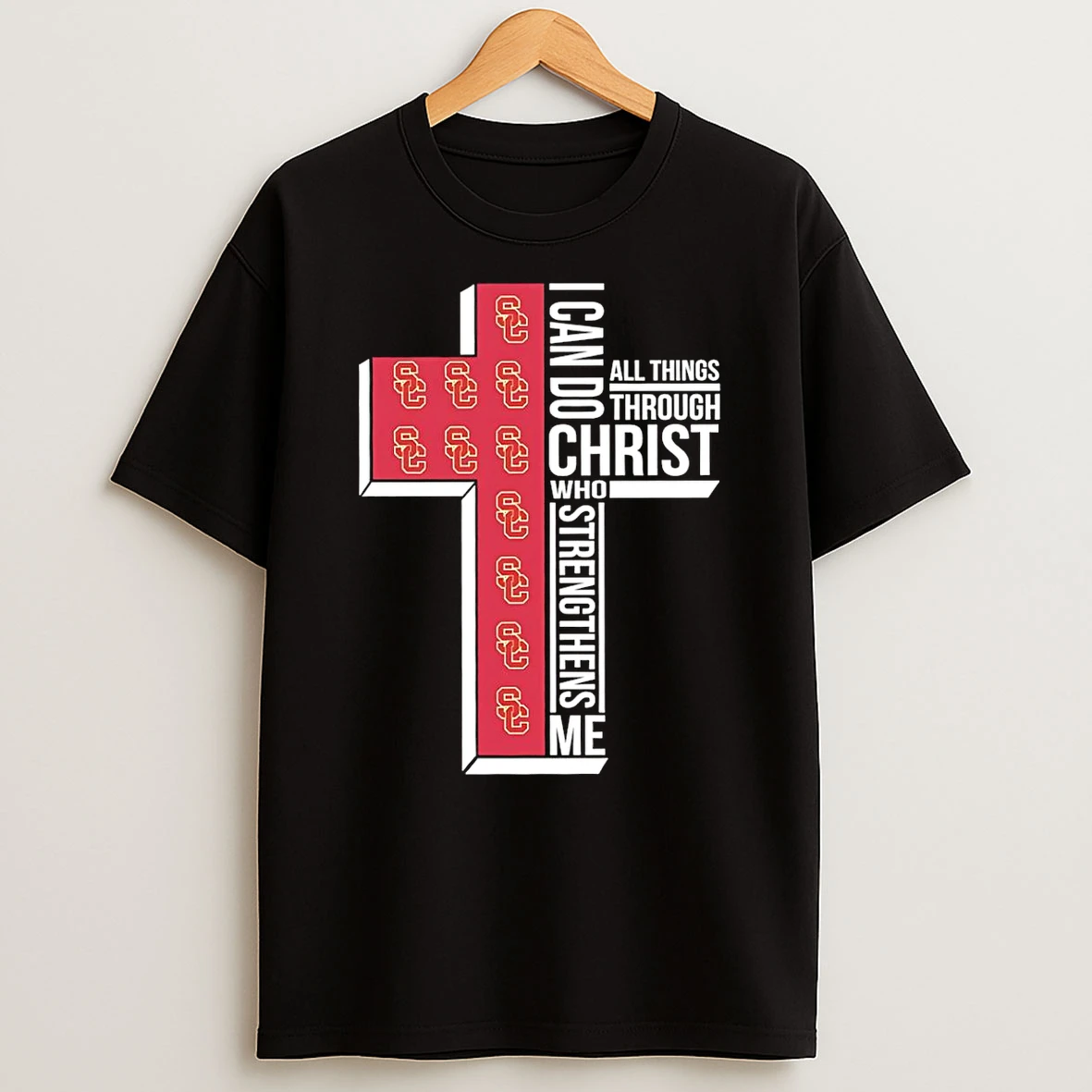 Usc Trojans Womens Basketball I Can All Things Do Through Christ Who Strengthens Me T Shirt