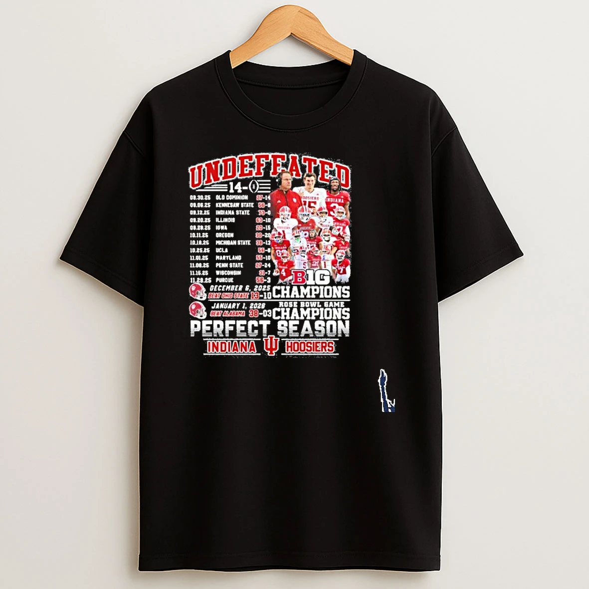 Undefeated 14 0 Indiana Hoosiers Perfect Season Score T Shirt