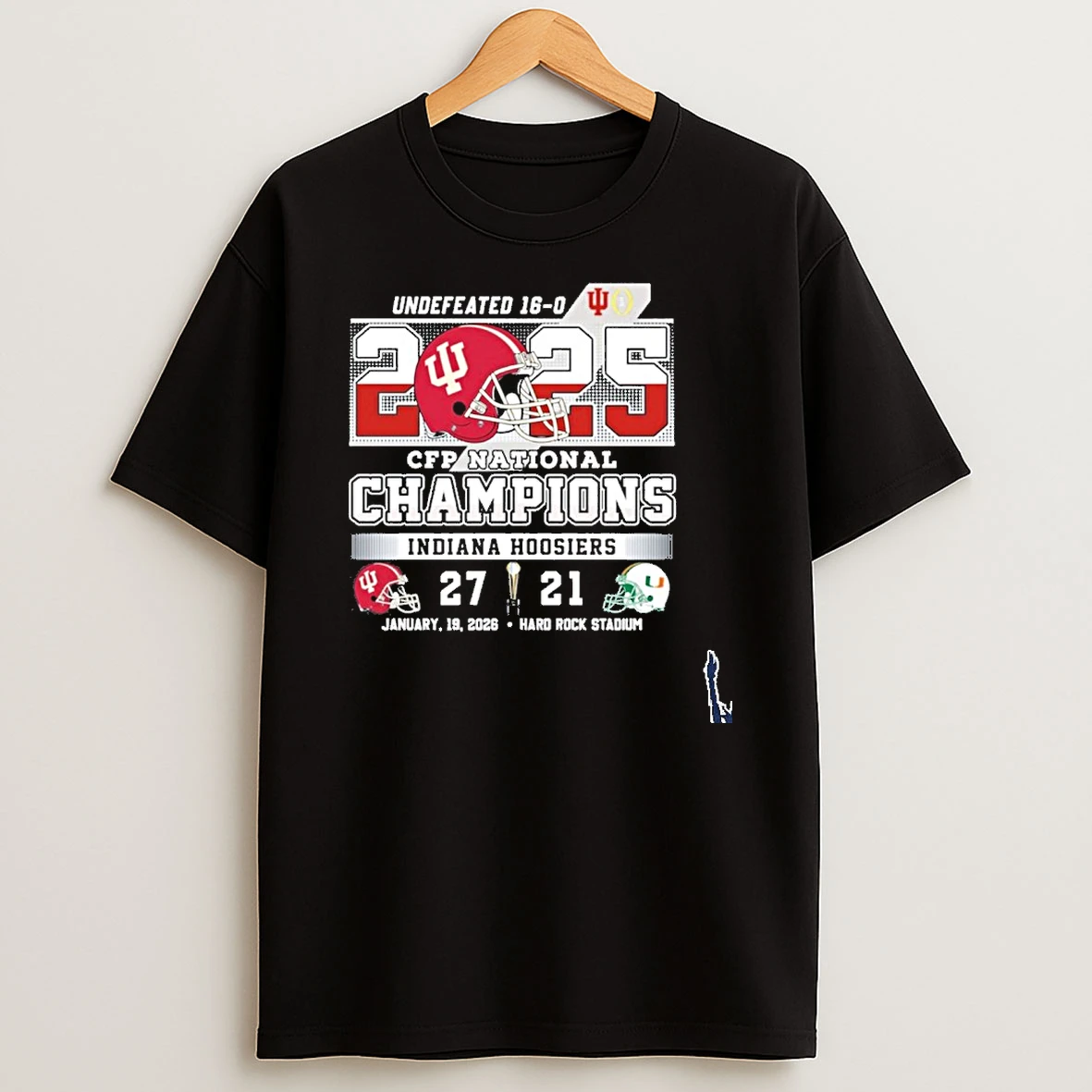 Undefeated 16 0 Iu Football Cfp National Champions Score T Shirt