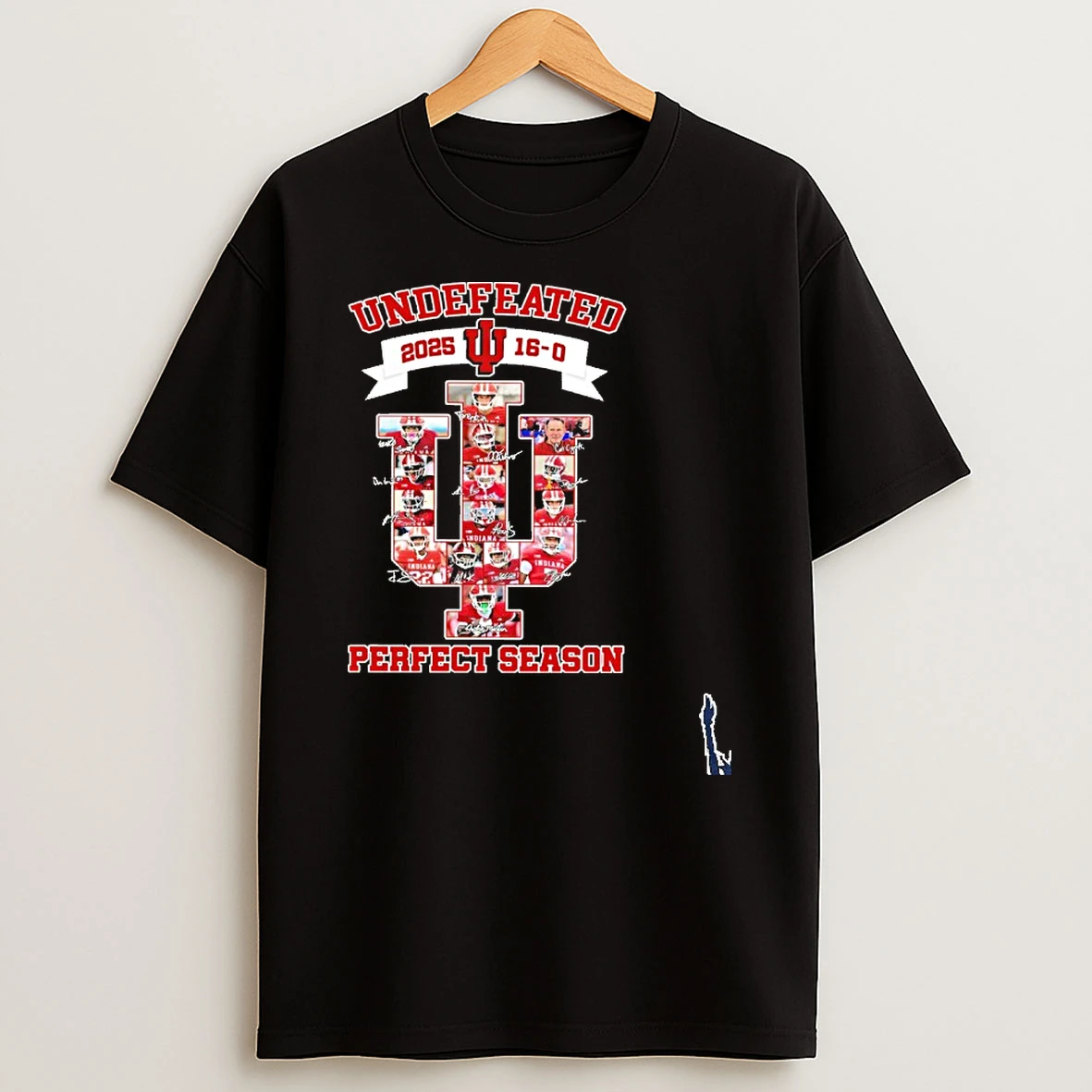 Undefeated 2025 26 Team Player Signature Logo Perfect Season T Shirt