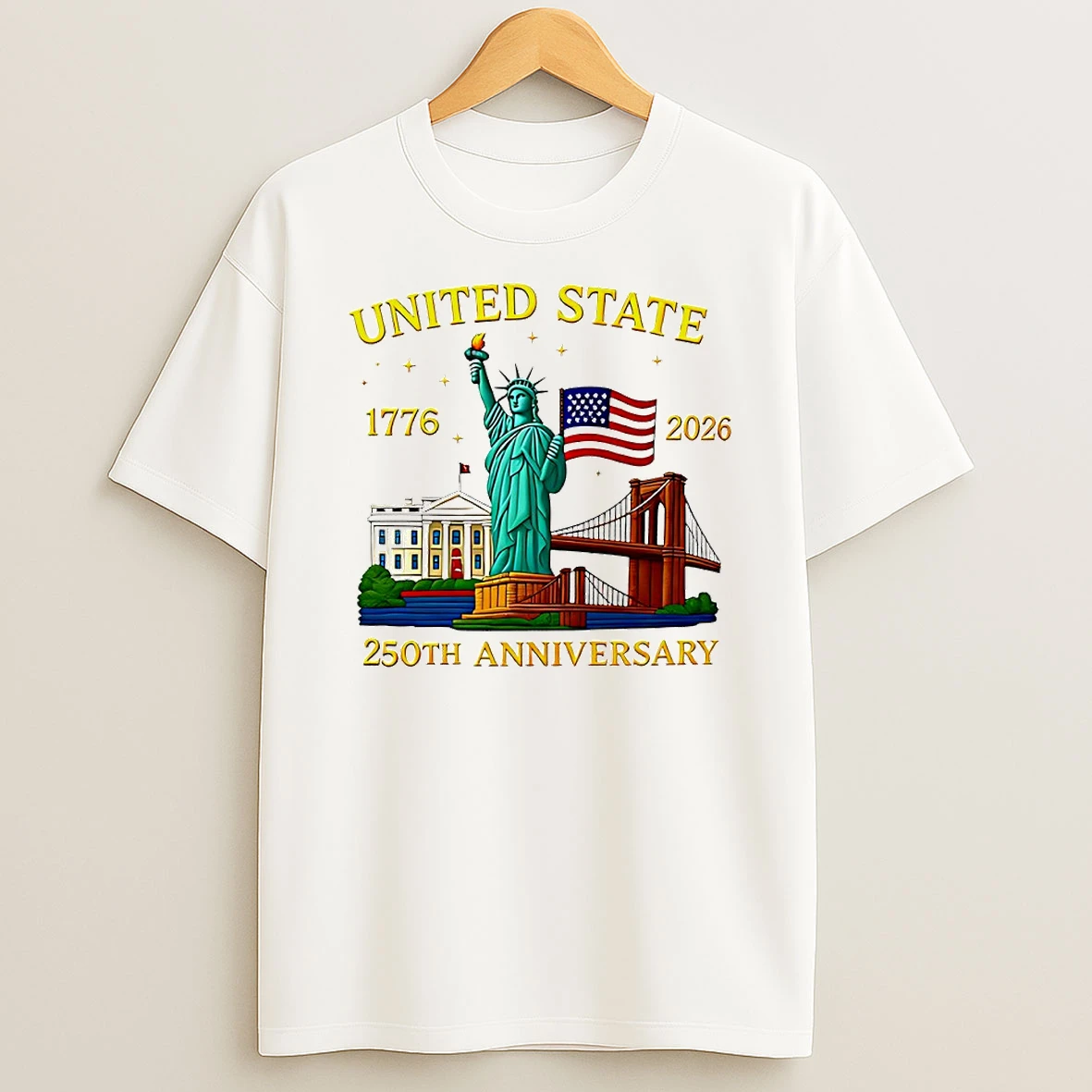 United States Of America Freedom 250th Anniversary 1776 2026 Statue Of Liberty Circle T Shirt
