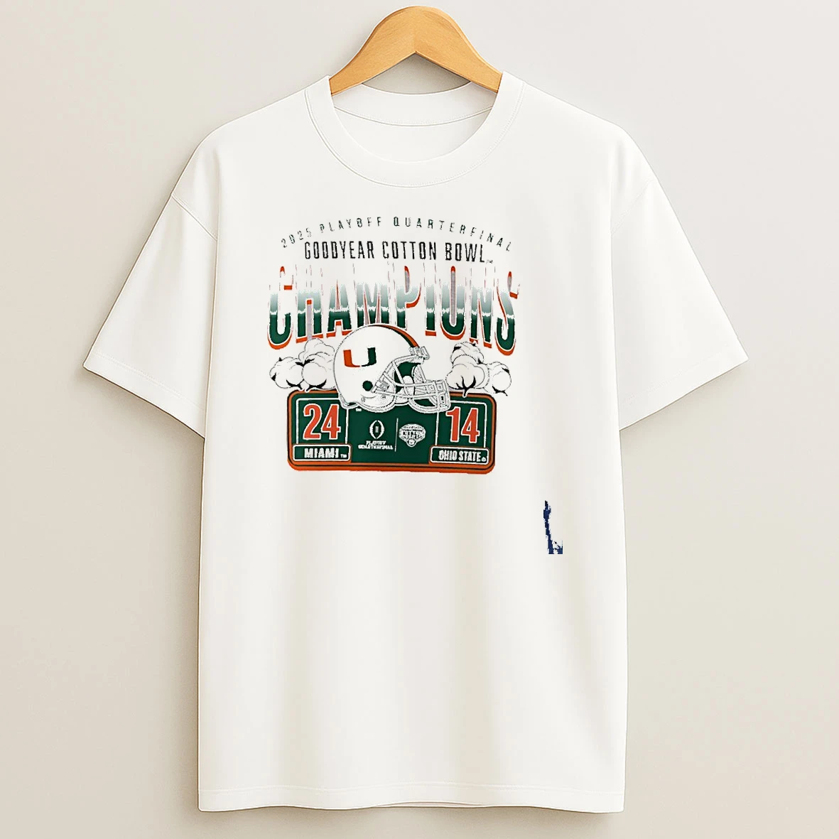 University Of Miami Cotton Bowl Champions Scoring Drive T Shirt