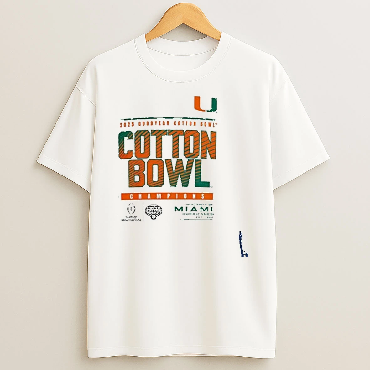 University Of Miami Hurricanes 2025 Goodyear Cotton Bowl Champions T Shirt