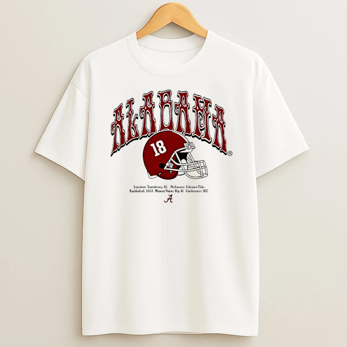 University Of Alabama And Grateful Dead Helmet Graphic T Shirt