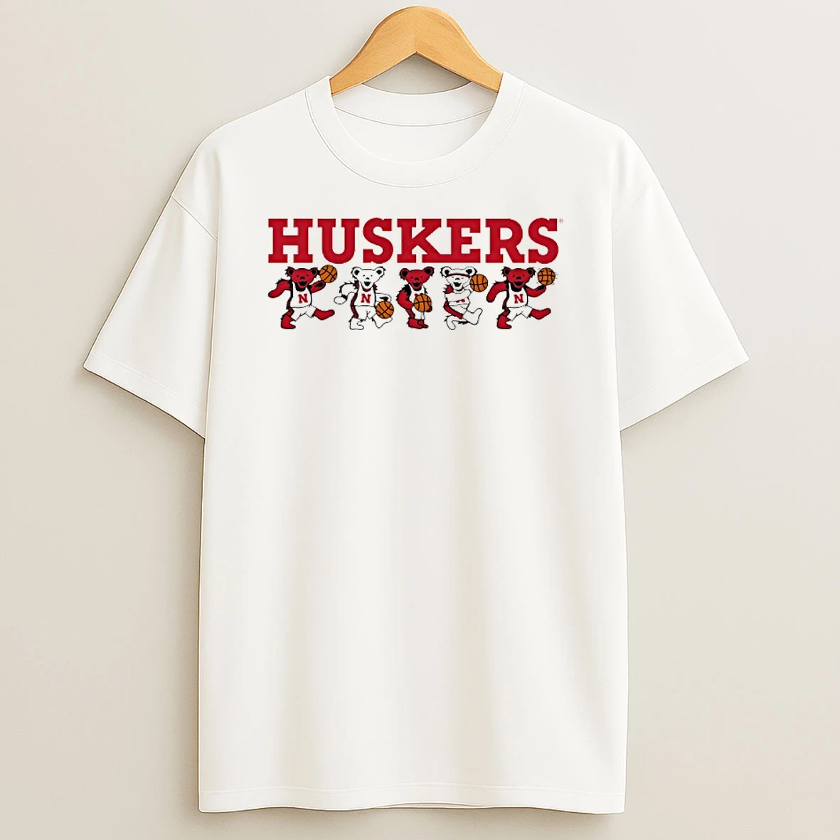 University Of Nebraska And The Grateful Dead Logo T Shirt