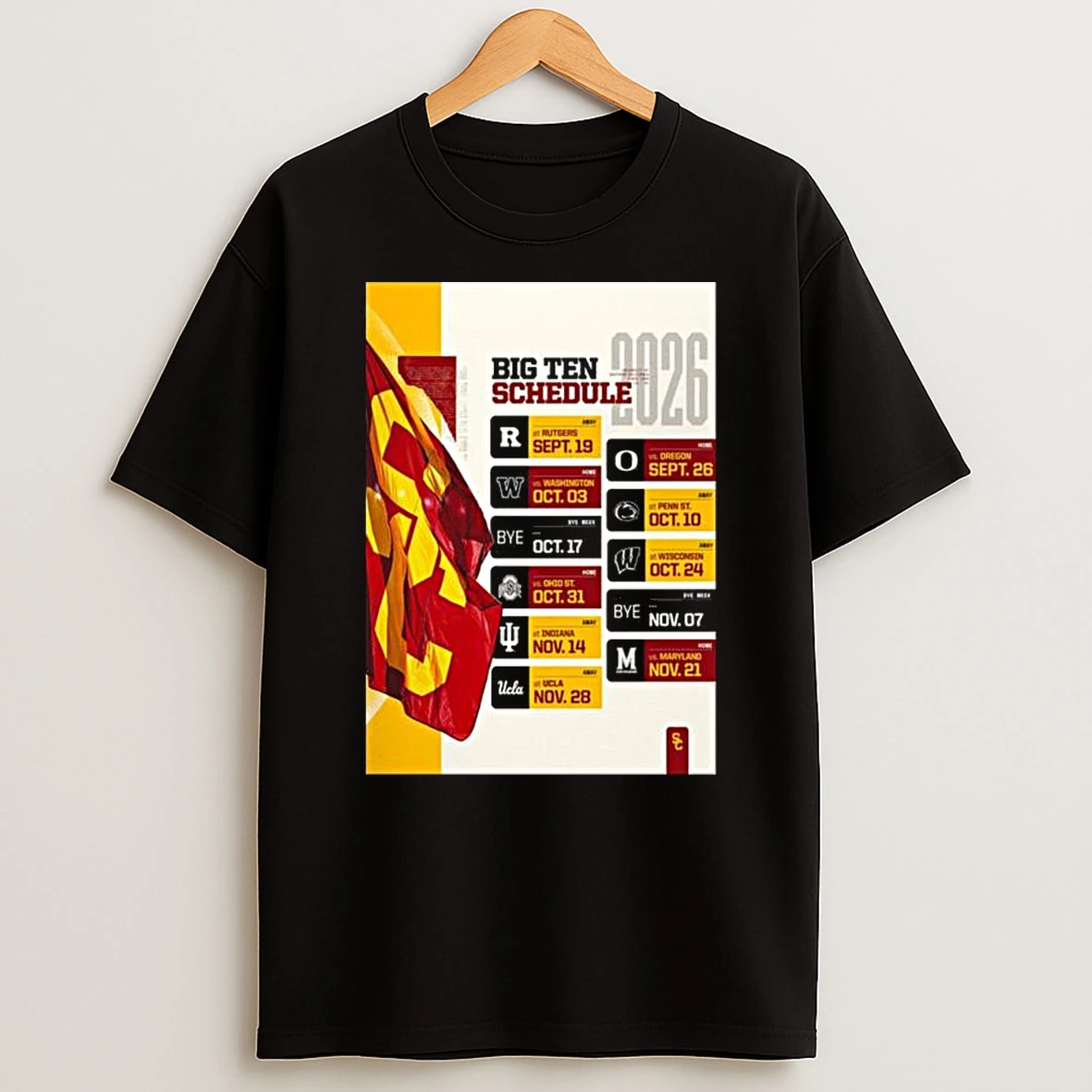 Usc Trojans Football 2026 Big Ten Schedule T Shirt