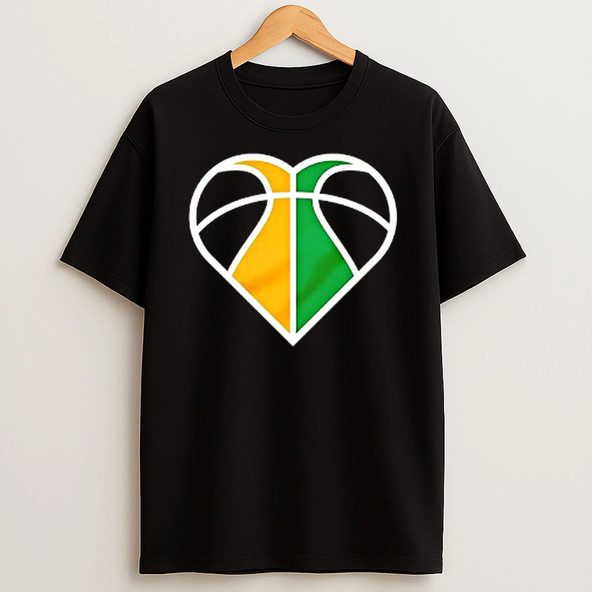 Utah Jazz Basketball Heart Logo T Shirt