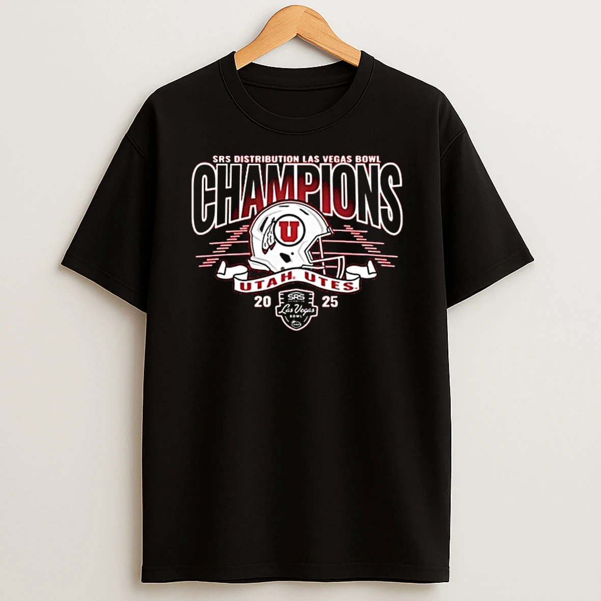 Utah Utes 2025 Las Vegas Bowl Football Champions Helmet Logo T Shirt