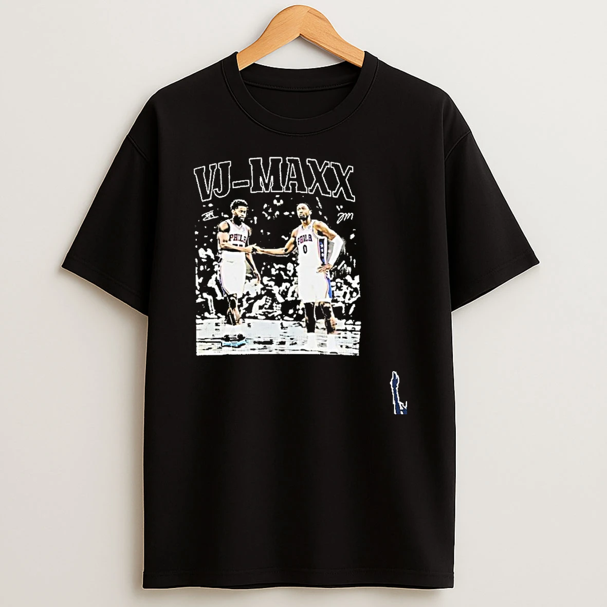 V J Edgecombe And Tyrese Maxey Vj Maxx Philadelphia 76ers Signatures T Shirt