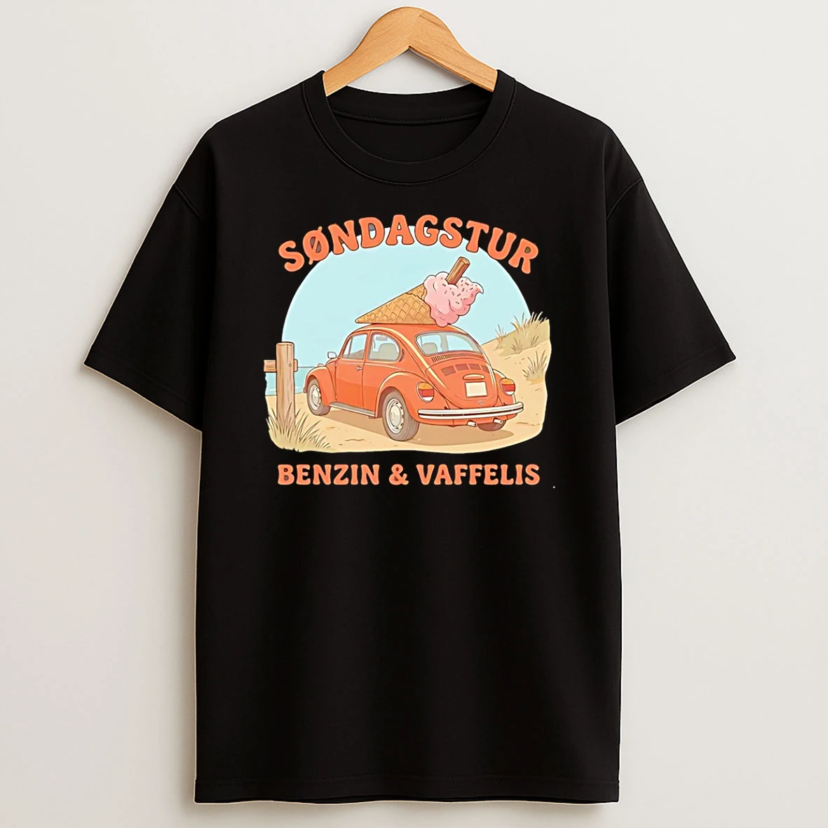Vw Sondagstur Benzin And Vaffelis T Shirt