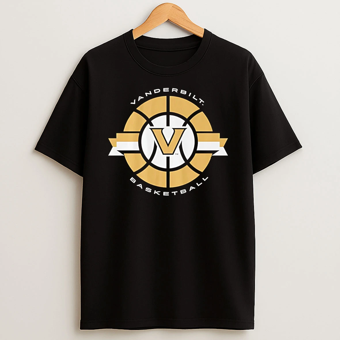 Vanderbilt Basketball Classic Circle Logo T Shirt