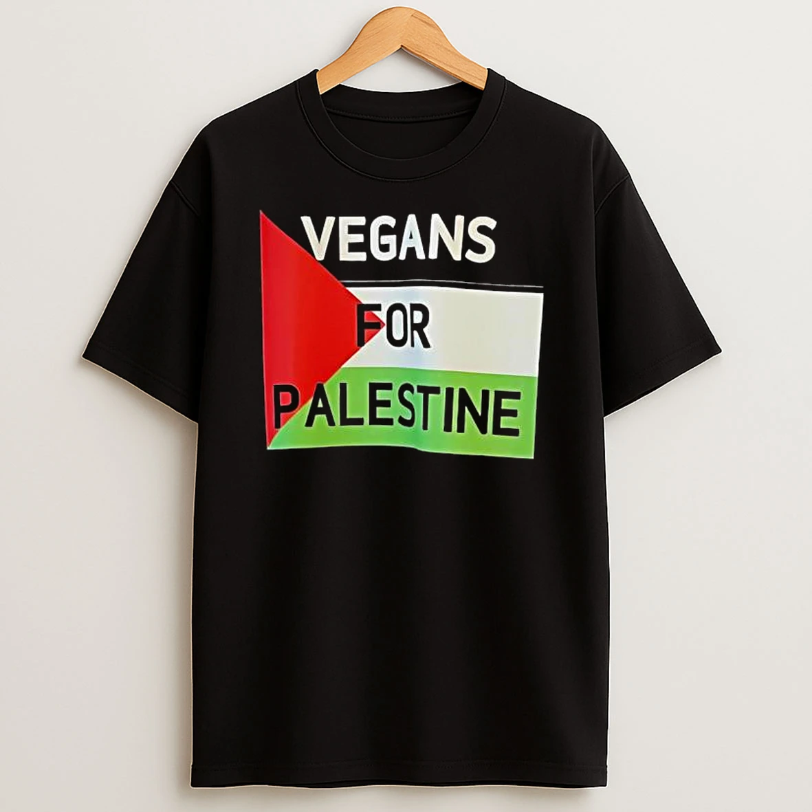 Vegans For Palestine Palestinian Flag T Shirt