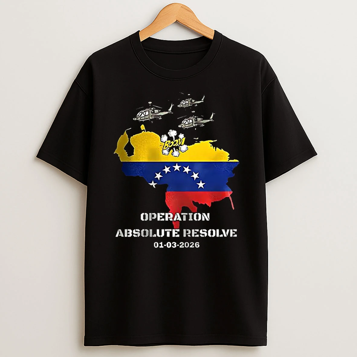 Venezuela 2026 Operation Absolute Resolve Map T Shirt
