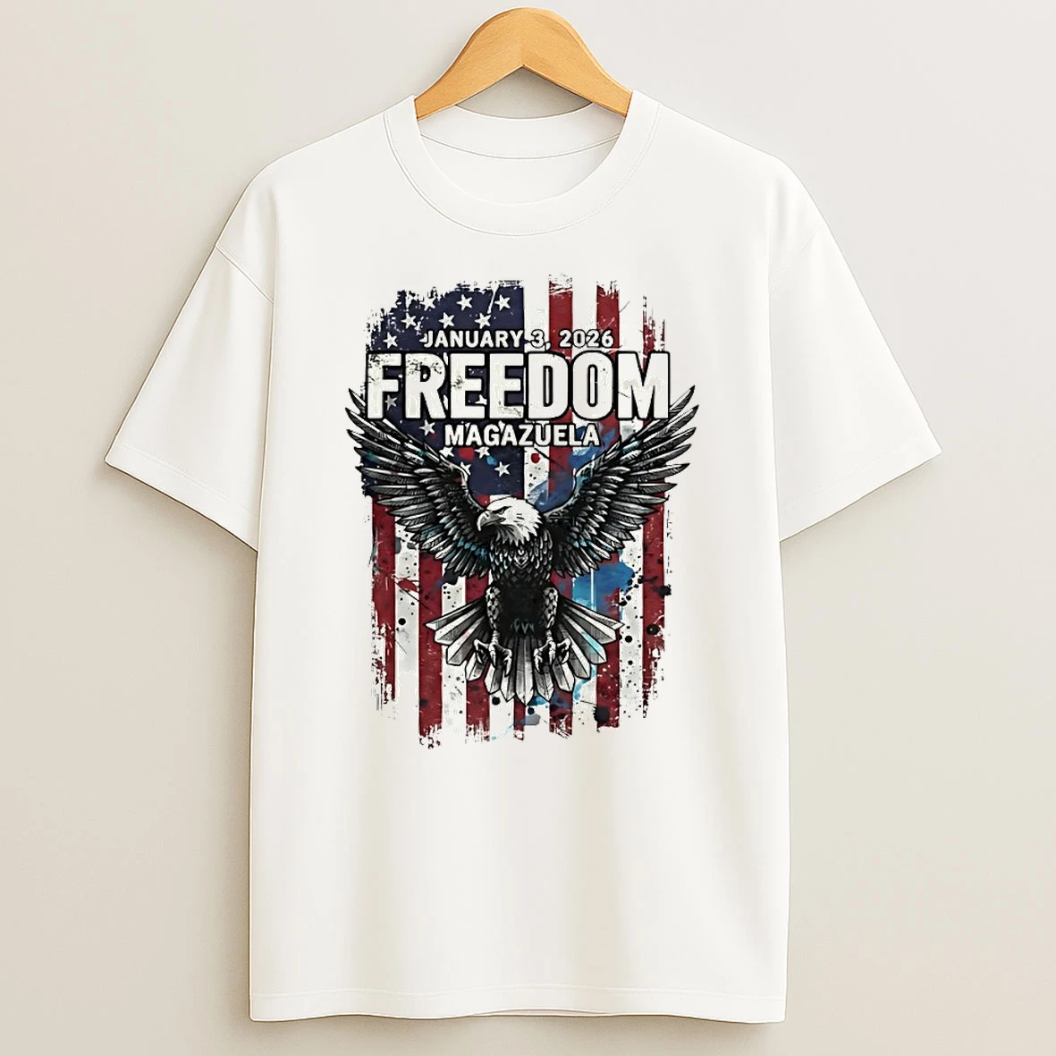 Venezuela January 3 2026 Freedom Magazuela Eagle Flag Circle T Shirt