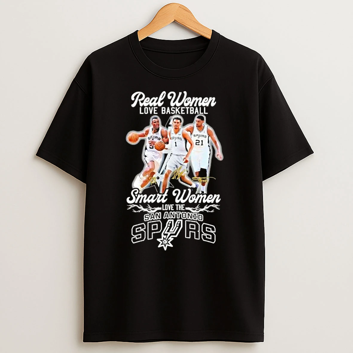 Victor Wembanyama And Players Real Women Love Basketball Smart Women Love The San Antonio Spurs T Shirt