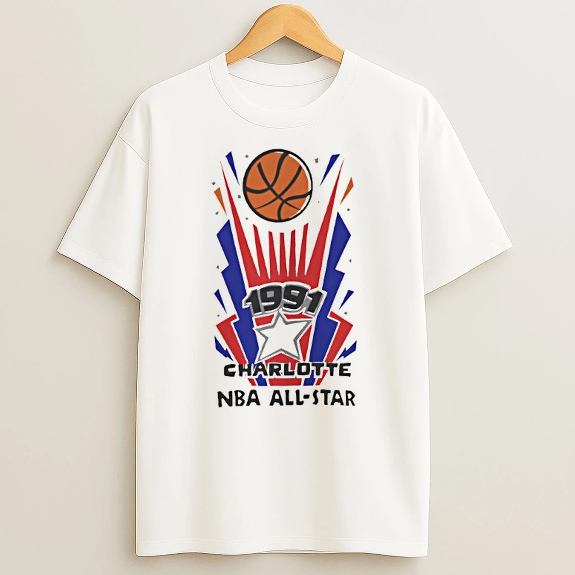 Vintage 1991 Charlotte Nba All Star Game T Shirt