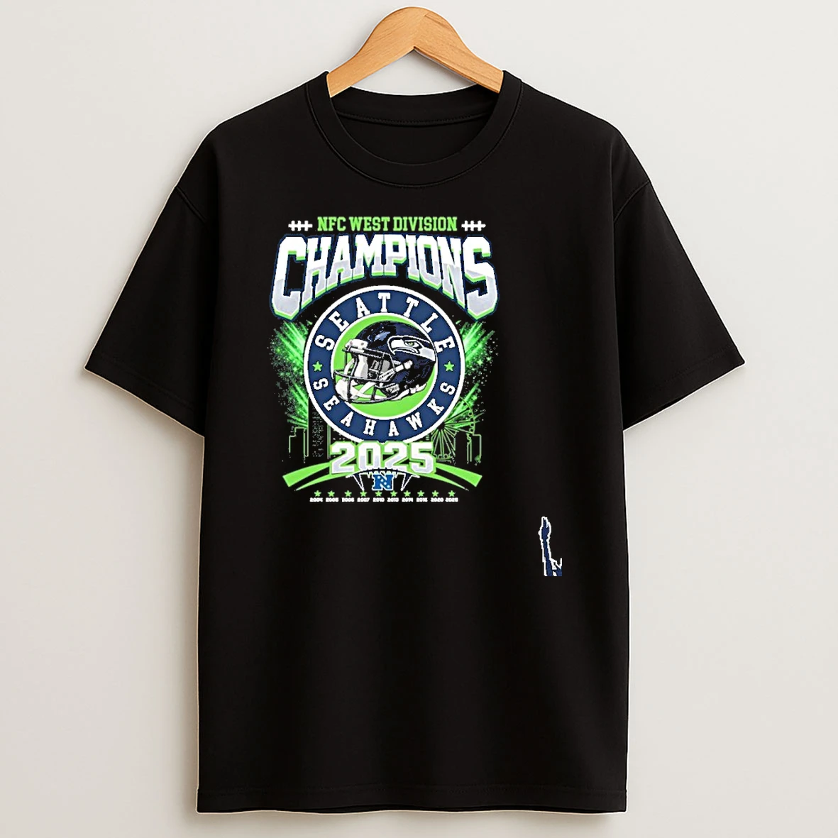 Vintage 2025 Nfc West Champions Seattle Seahawks T Shirt