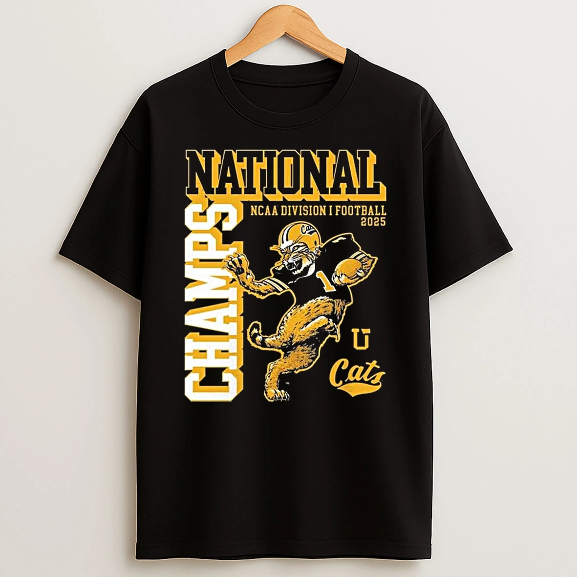 Vintage Montana State Bobcats Football Champions 2025 Ncaa Division I Football Mascot T Shirt