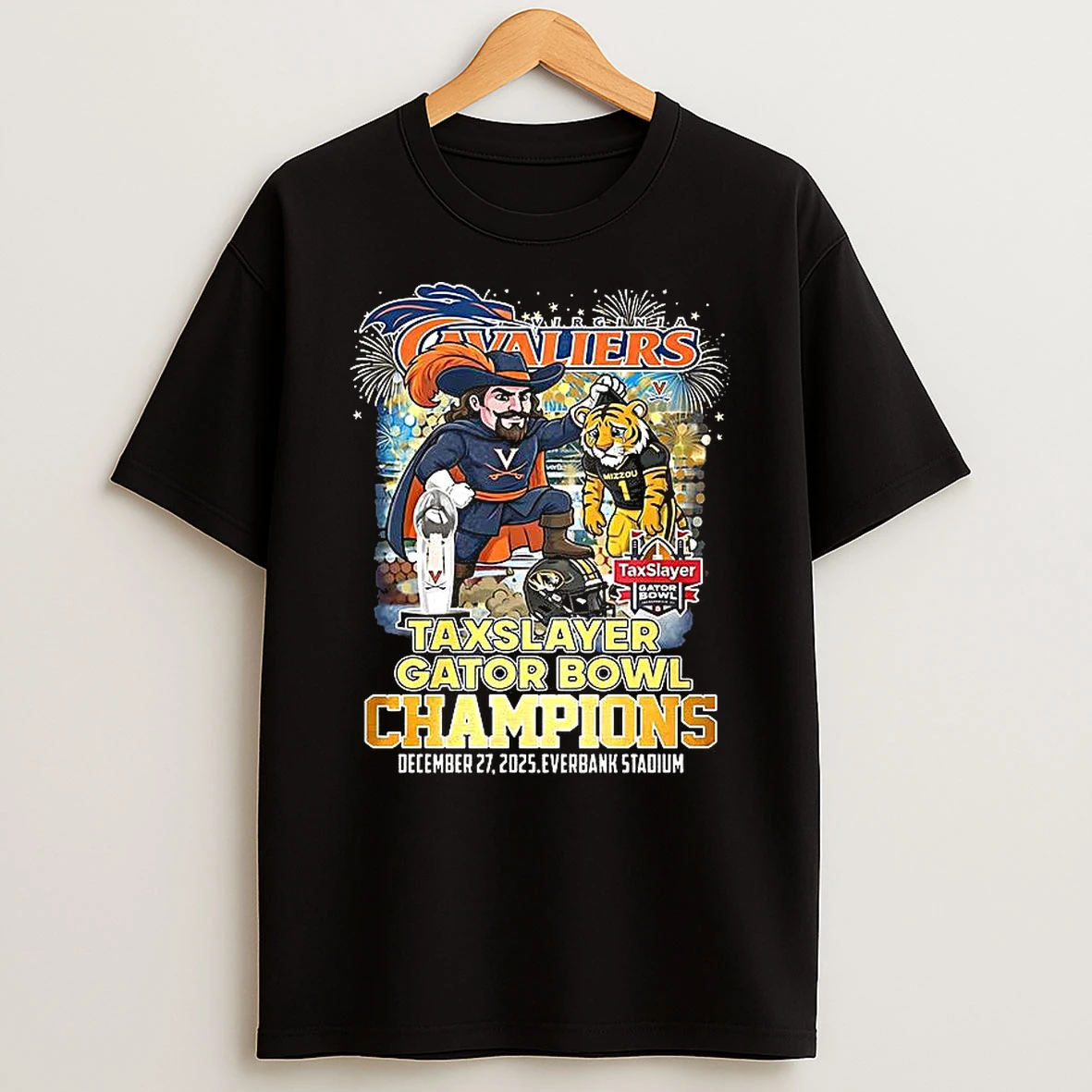 Virginia Cavaliers Ncaa Taxslayer Gator Bowl Champions 2025 Everbank Stadium T Shirt