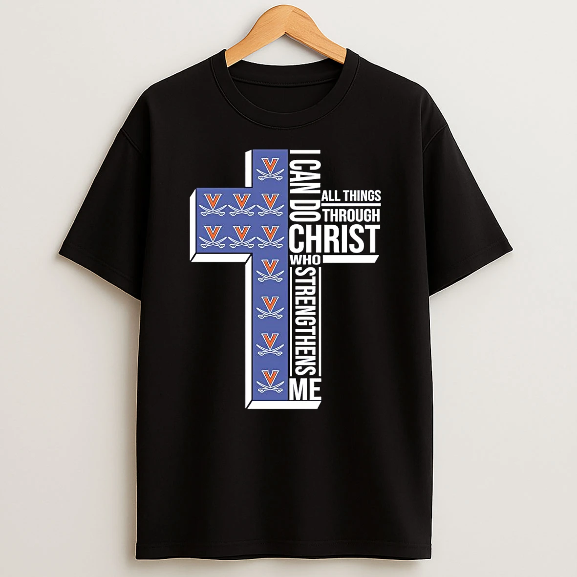 Virginia Cavaliers Womens Basketball I Can All Things Do Through Christ Who Strengthens Me T Shirt